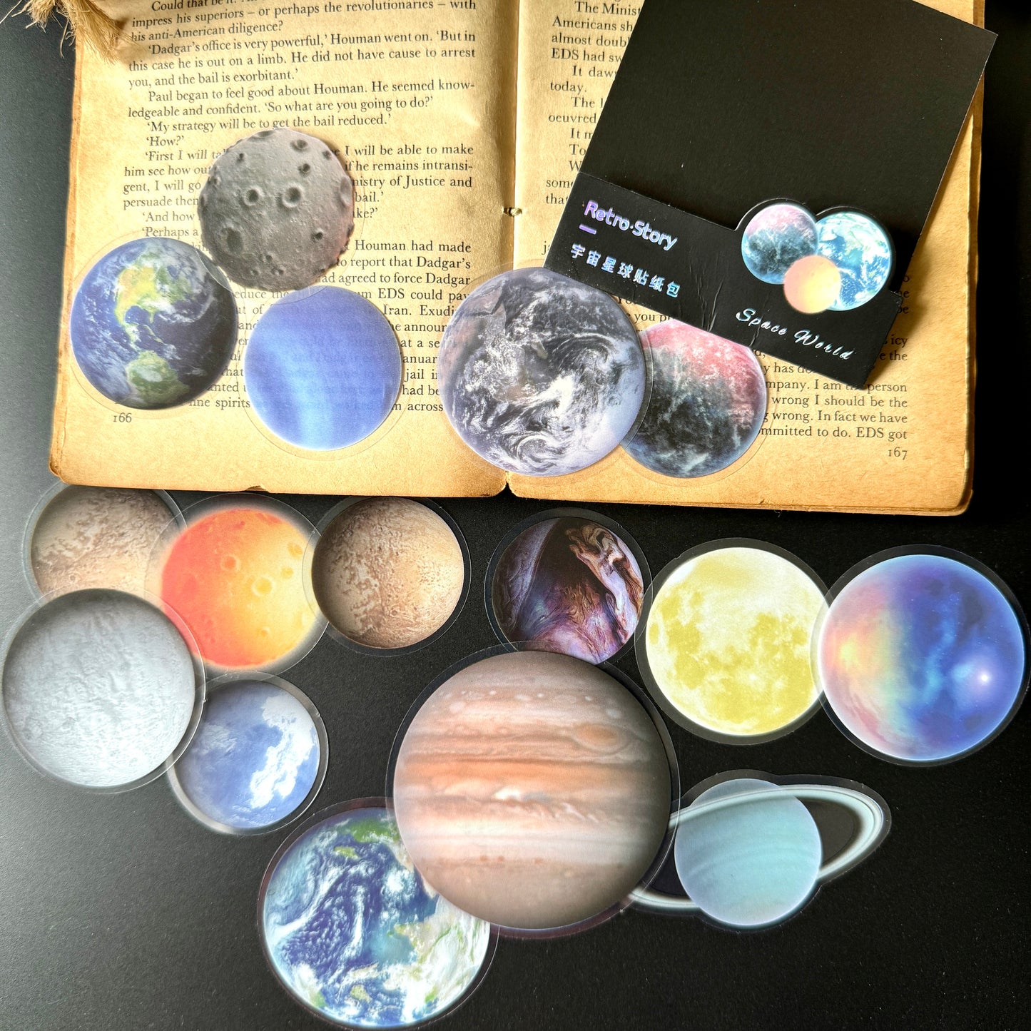 #TZ2308DDMb | Transparent Moon Stickers