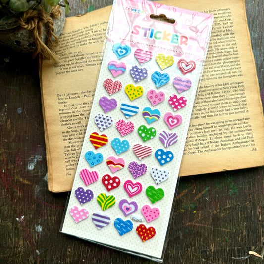 YDV012 - Glitter Foam  Love Sticker