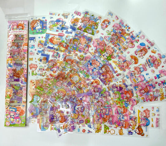 #9 Kawaii Long Sticker Set | Cute Stickers | 40*8cm | 20 Sheets