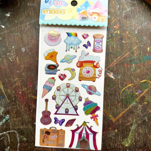 #4 Kawaii glitter sticker | Cute Stickes