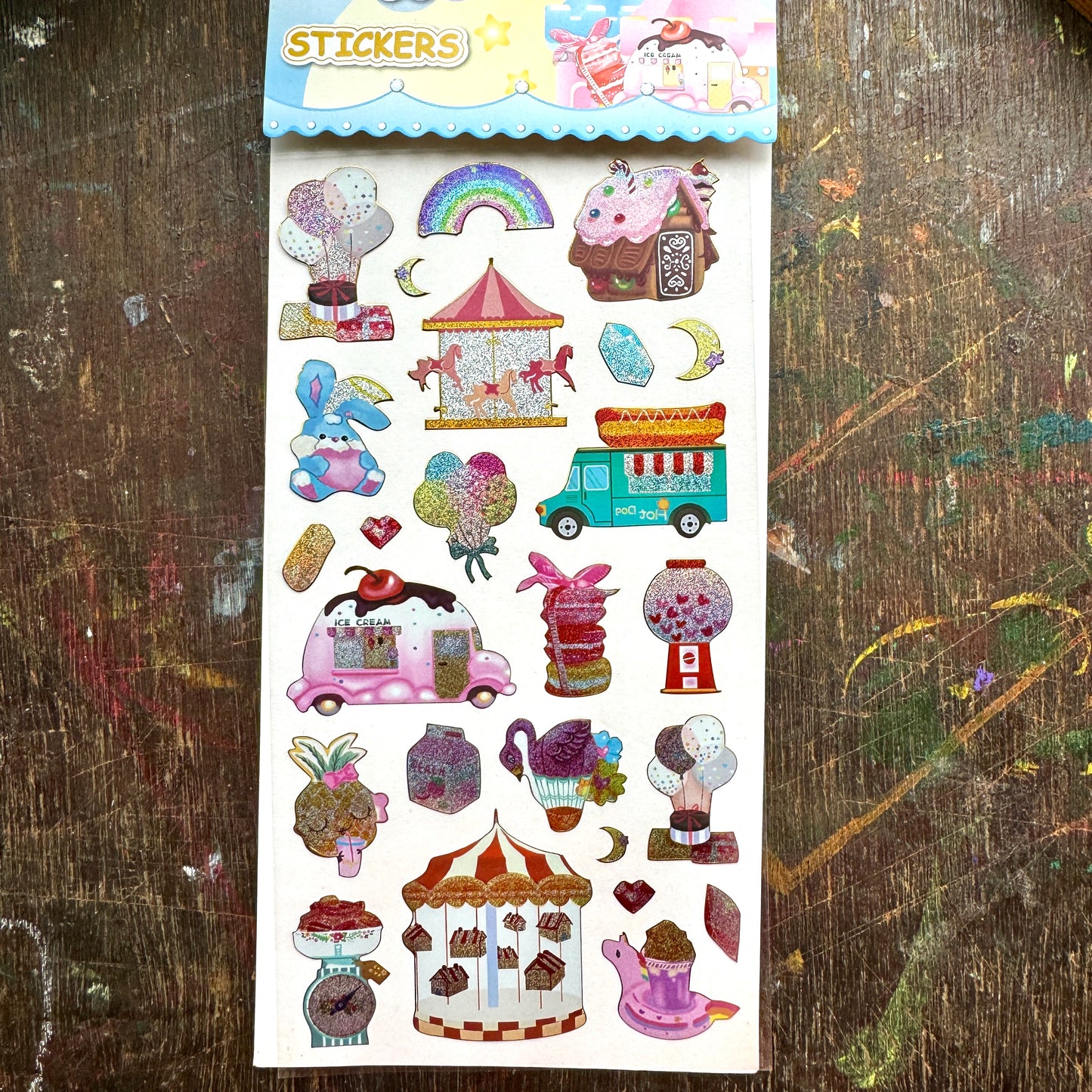 #2 Kawaii glitter sticker | Cute Stickes