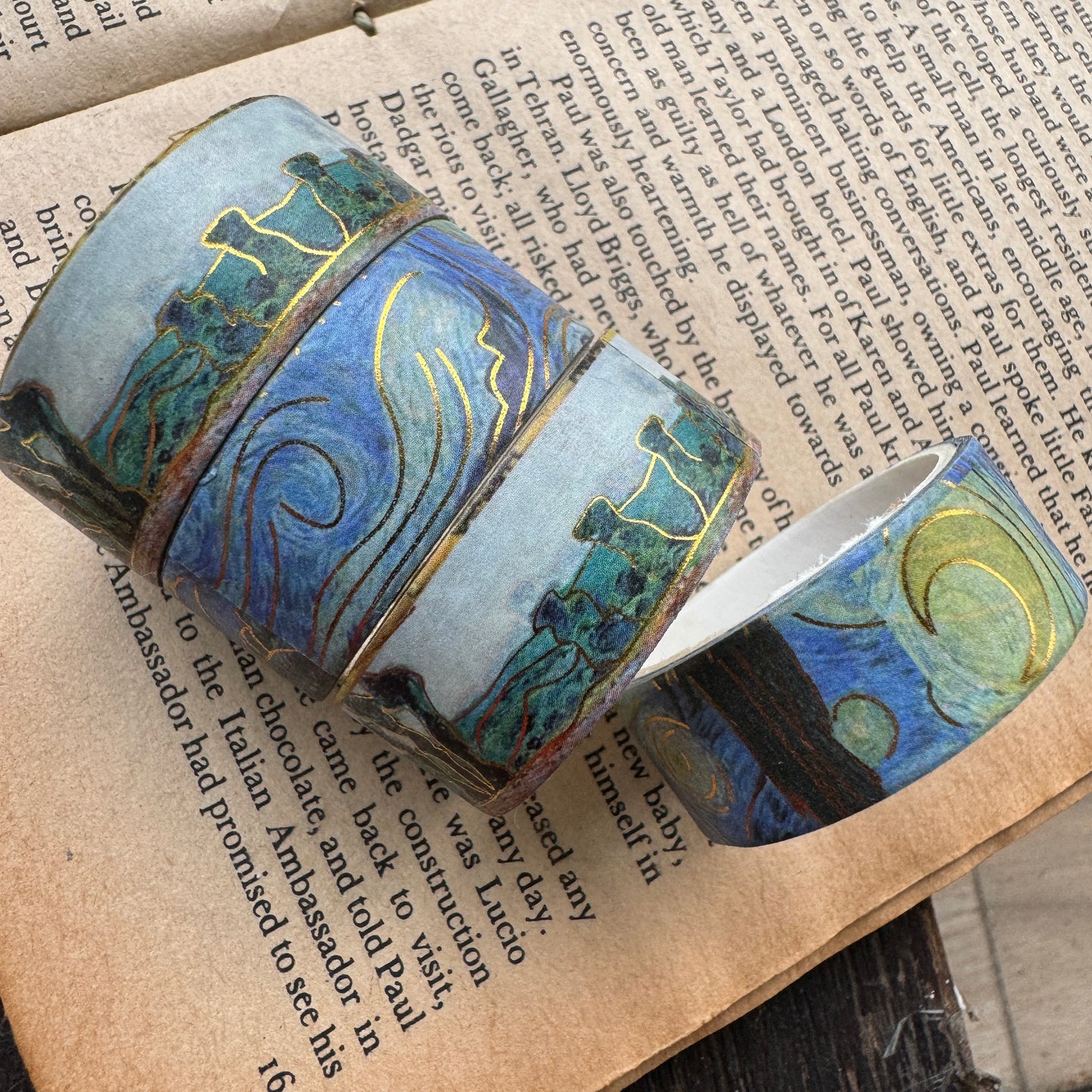 #5 Van Gogh Washi Combo of 4 Washi Tapes 15mmx2mtr