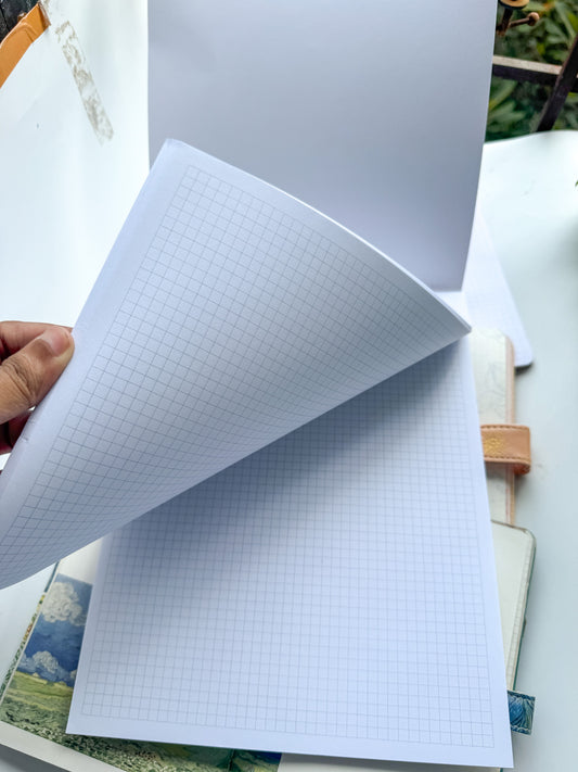 Project Notepad |NotePad 5 mm Square Grid | Paper Cover| 50 Pages 285*220 mm