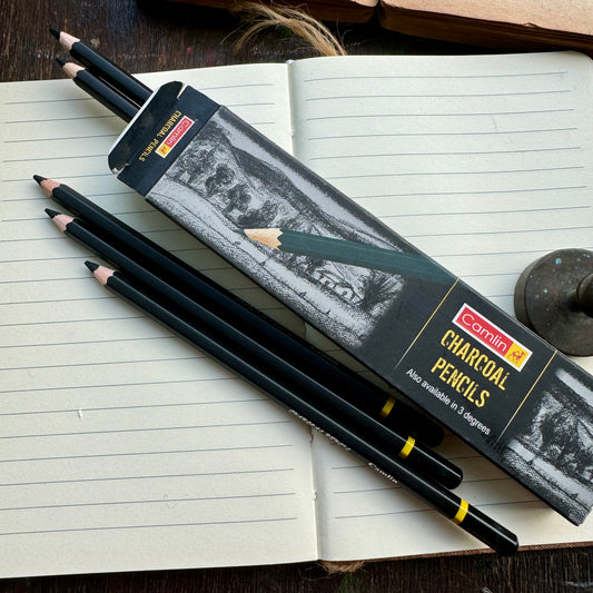 1 pc Camlin Charcoal Pencils  medium  | wooden charcoal pencils. Sketch material