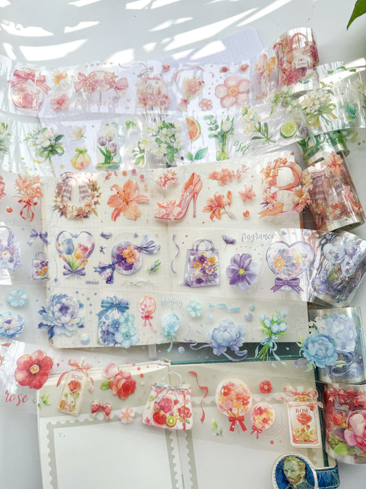 Bhfm603 Floral Dreams Pet Sticker Sticker Roll | 60mm*2m Pack of 6
