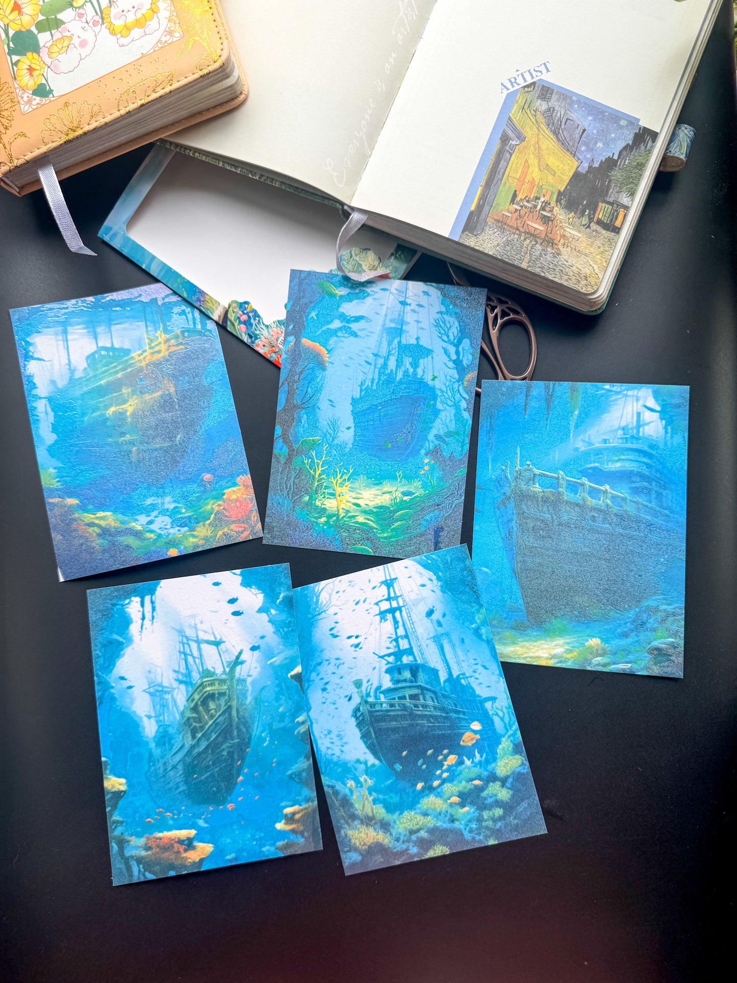 MHD-SHGD002-Sea Theme Paper Sticker 5 Sheets |100X140mm