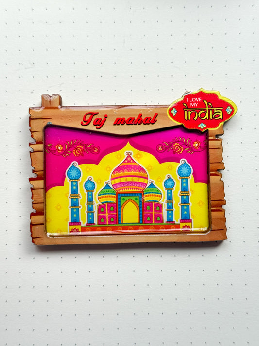 India Themed Fridge Magnet #3 | Glossy Look With Durable Wooden Body