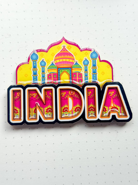 India Themed Fridge Magnet #5| Glossy Look With Durable Wooden Body