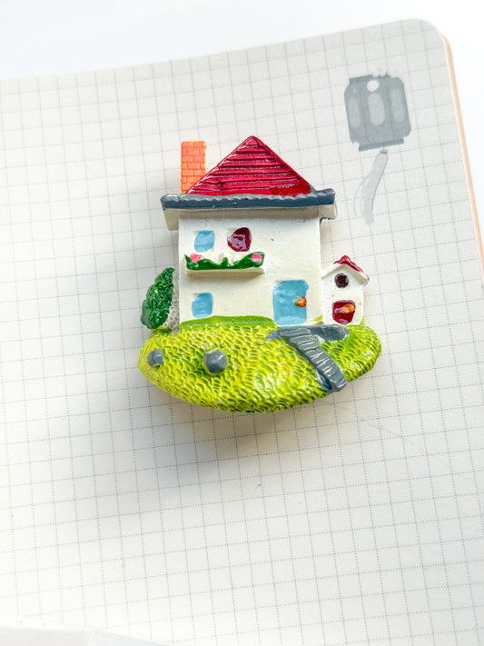 Miniature Homes Ceramic Models With Fridge Magnet Back #2
