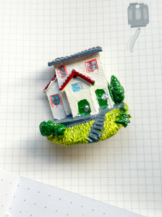 Miniature Homes Ceramic Models With Fridge Magnet Back #3