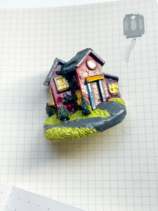 Miniature Homes Ceramic Models With Fridge Magnet Back #5