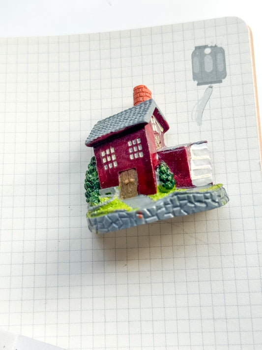 Miniature Homes Ceramic Models With Fridge Magnet Back #6