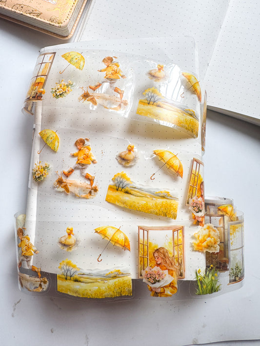 MHD-XYTT002 | Transparent Sticker Roll Yellow