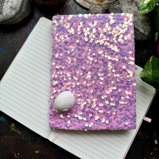 A5  Sequins Notebook Purple