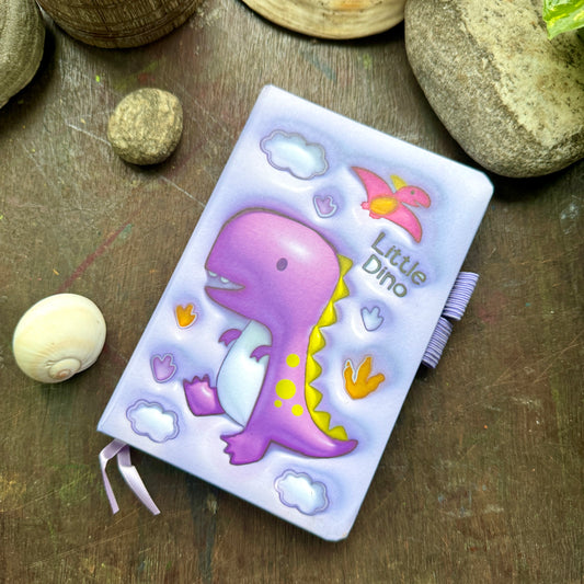 650015 A6  Little Dinosaurs Purple Notebook