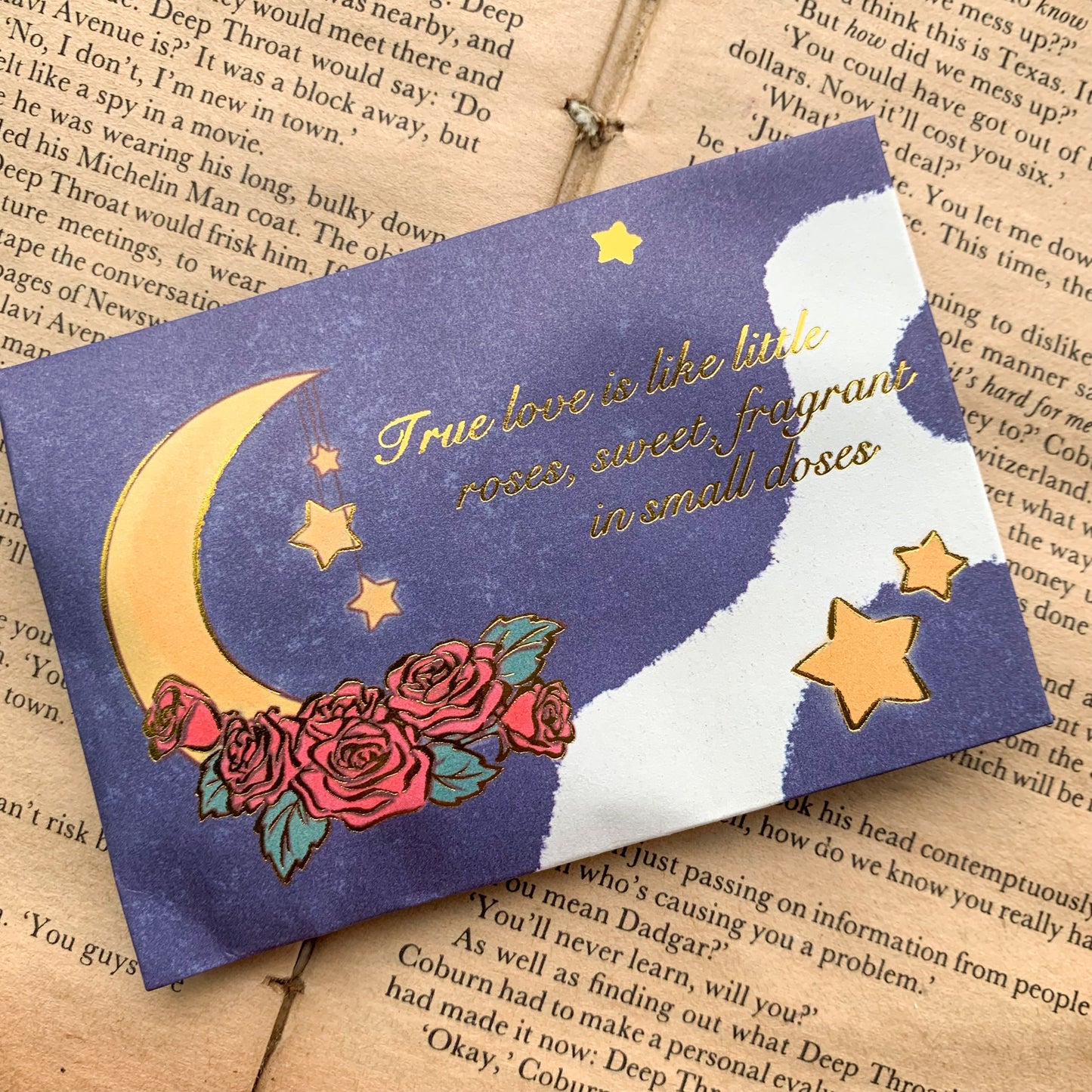 KQ0524Aror Lost Rose Paper Sticker Foiled | 20 design / 40 pic