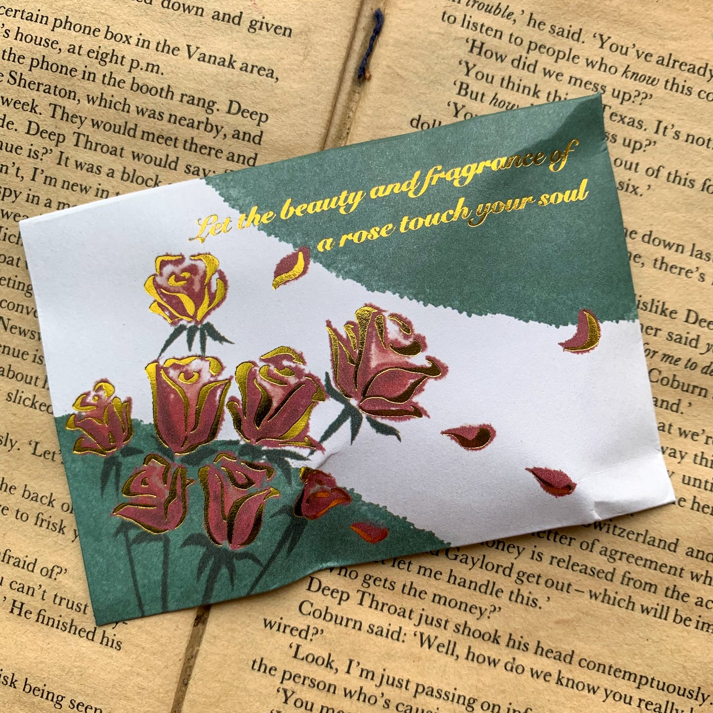 KQ0521 Lost Rose Paper Sticker Foiled | 20 design / 40 pic