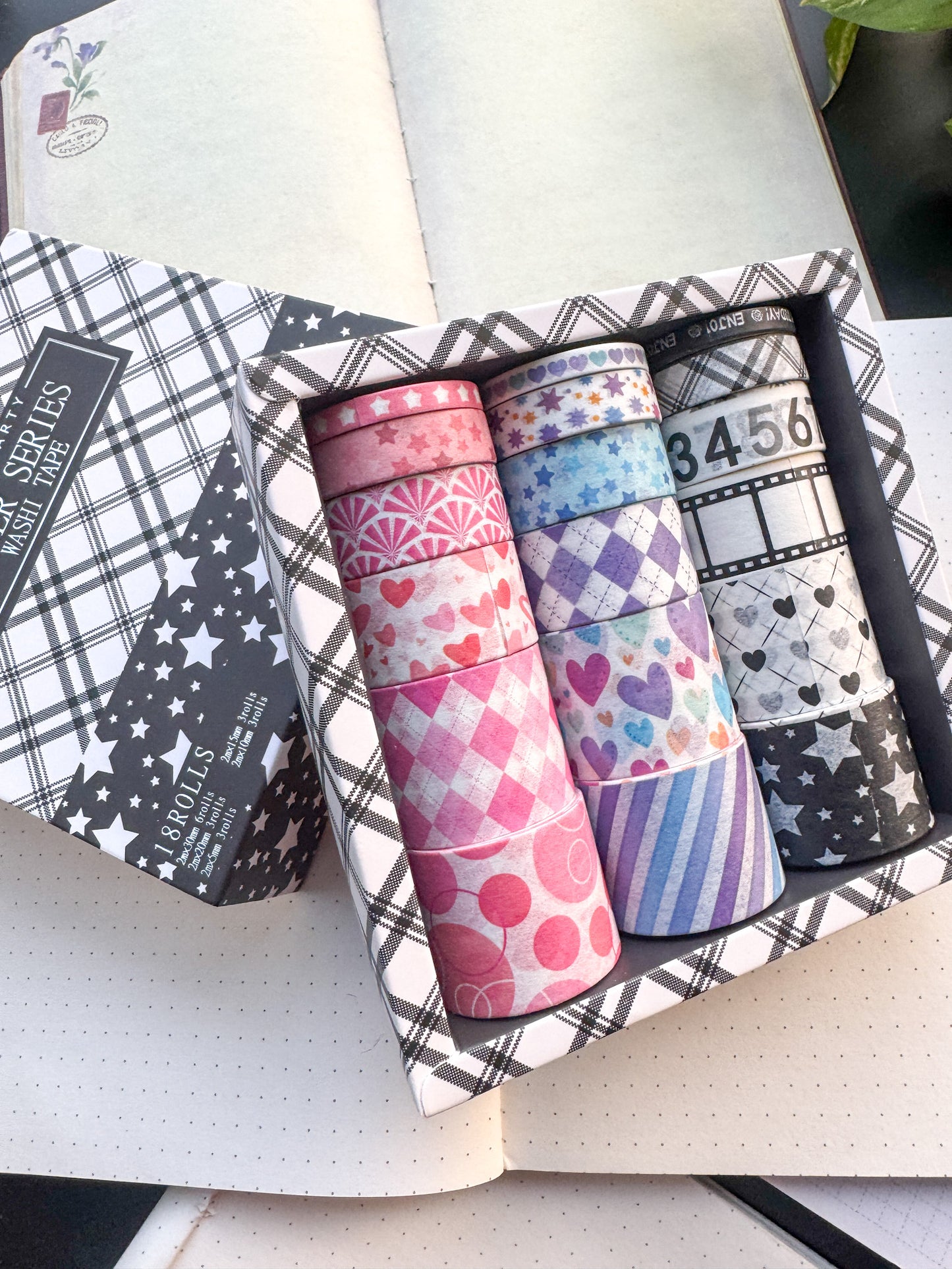 Xmjd3064 Loing Garden Party Flower Series Washi Tape Washi Tape Collection | 18 Rolls* 2m