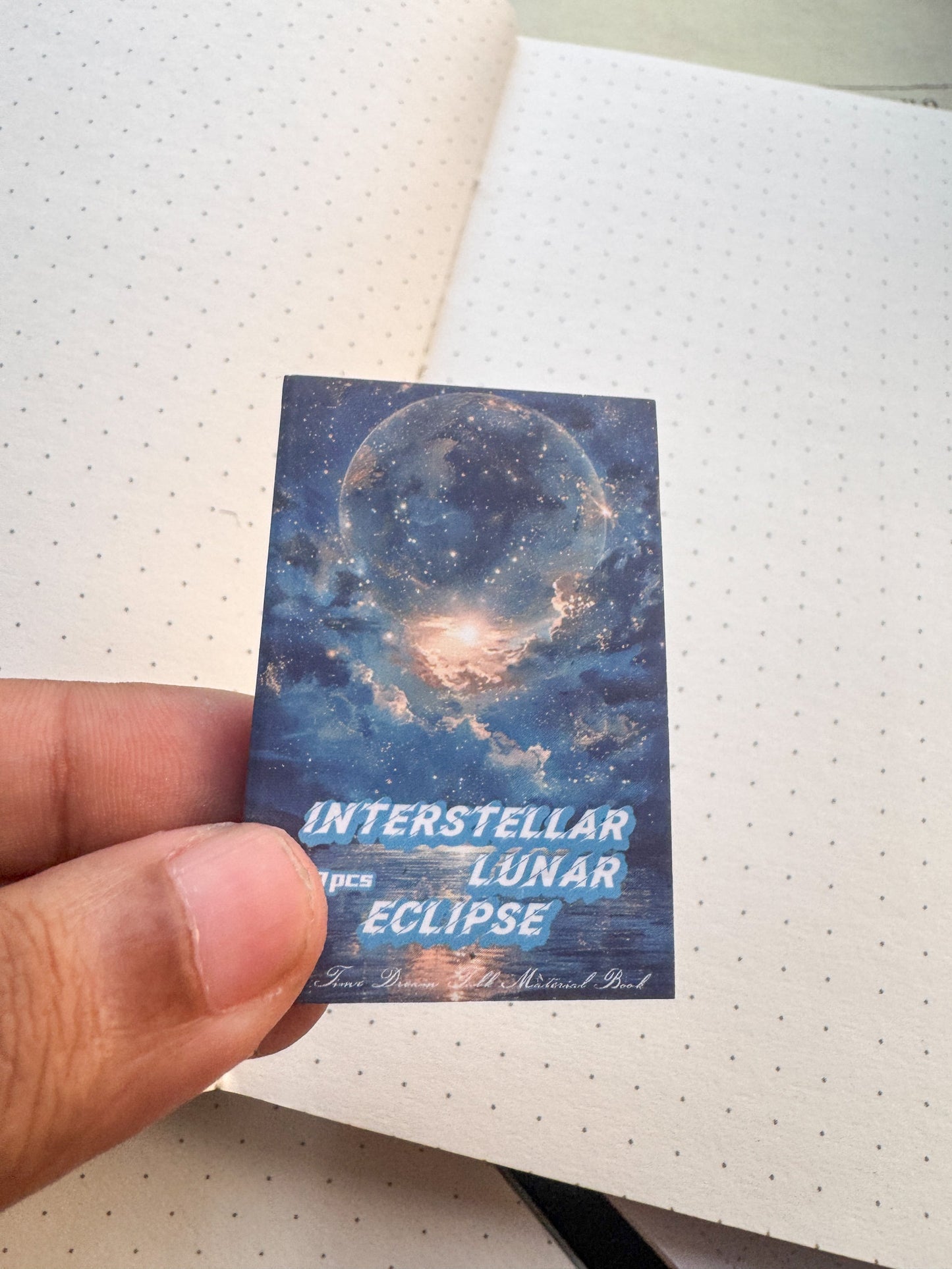 XSMH-401 INTERSTELLAR LUNAR ECLIPSE| Journal Paper Book| 56*37mm 50 pages | Material Paper Dark Blue & Black Theme