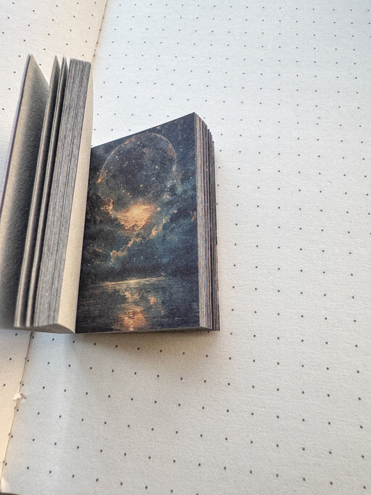 XSMH-401 INTERSTELLAR LUNAR ECLIPSE| Journal Paper Book| 56*37mm 50 pages | Material Paper Dark Blue & Black Theme