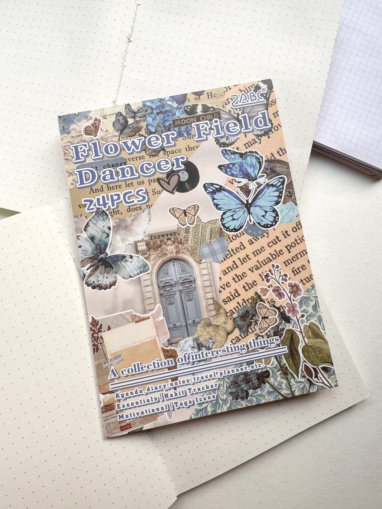 Sqhjb402 Flower Field Dancer Stamp Deco Sticker Book | 24 pages