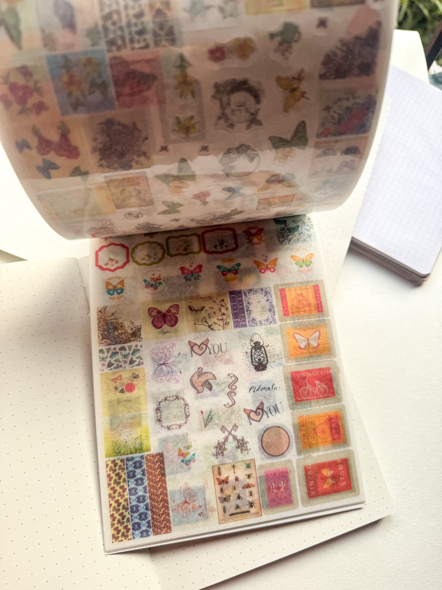 Sqhjb402 Flower Field Dancer Stamp Deco Sticker Book | 24 pages