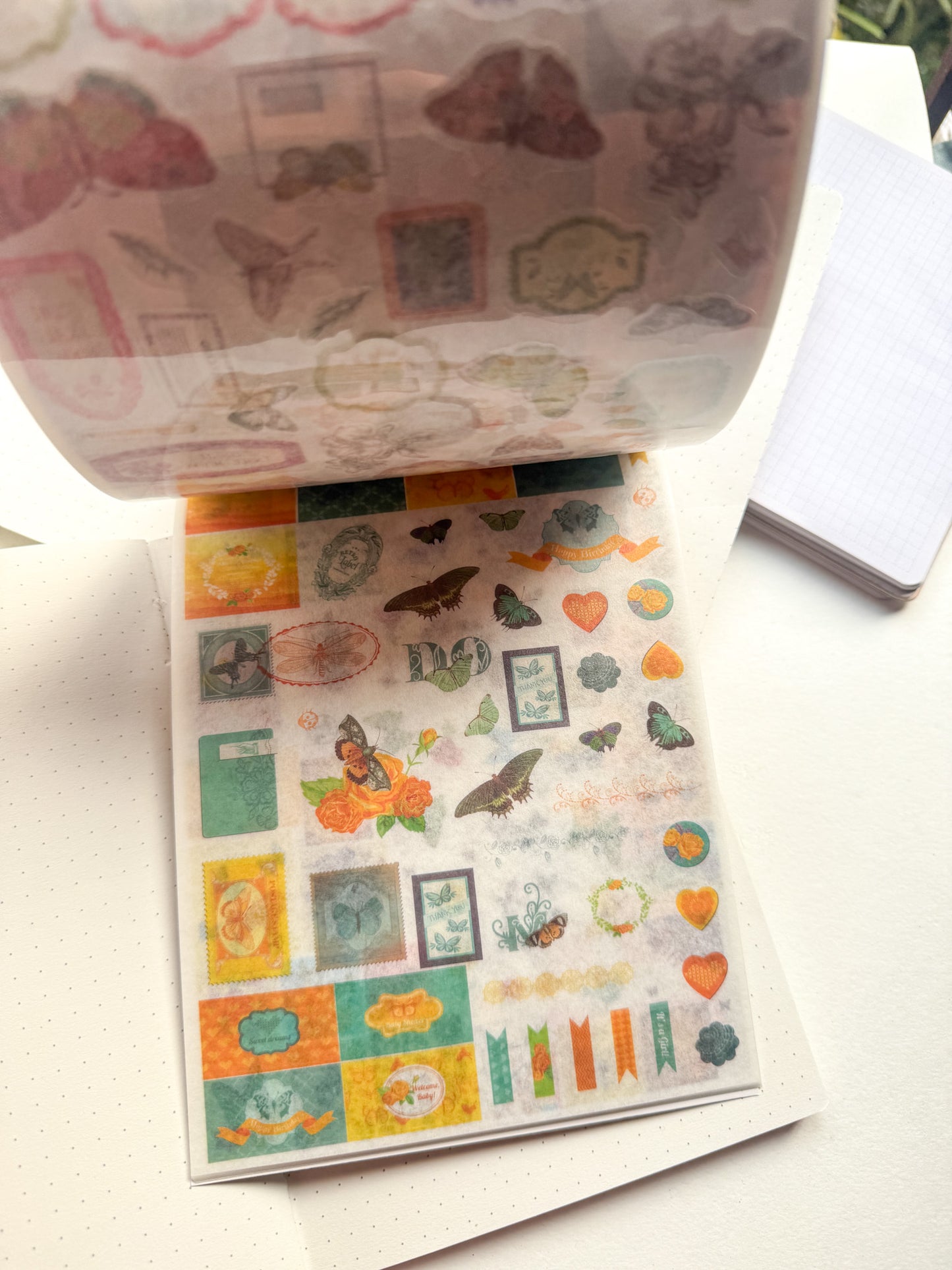 Sqhjb402 Flower Field Dancer Stamp Deco Sticker Book | 24 pages