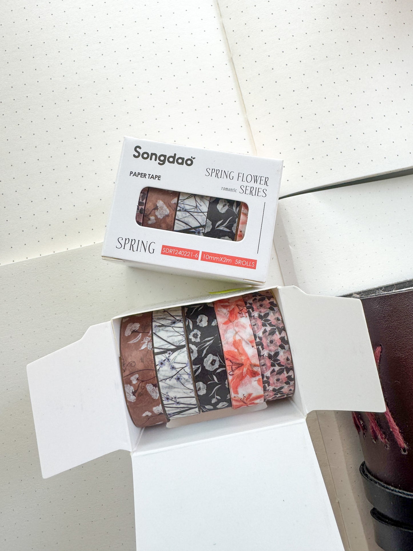 Sdrt240221-6 Spring Flower Series Washi Tape Set Paper Tape| 1cm* 2m  set of 5