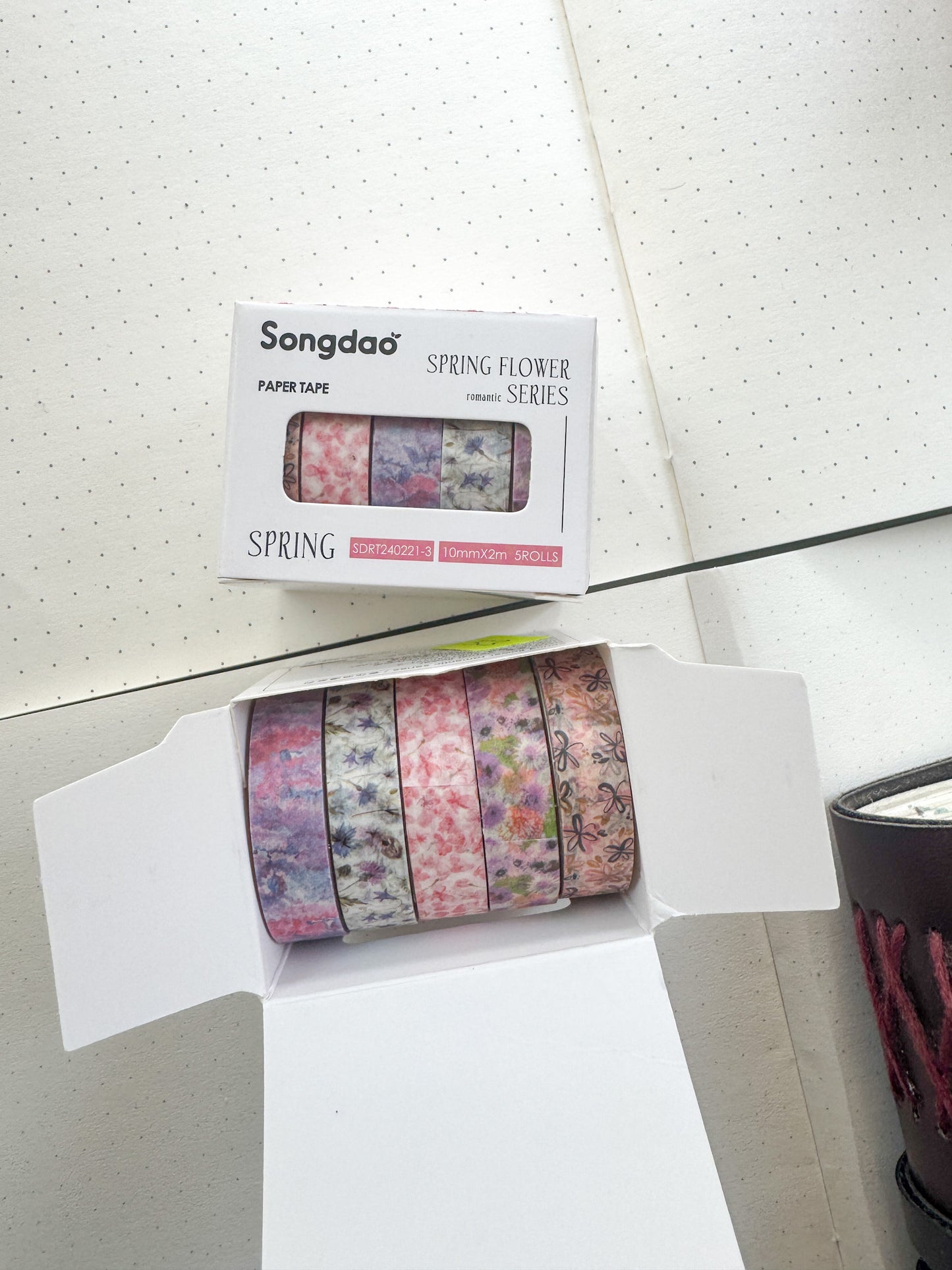 Sdrt240221-3 Spring Flower Series Washi Tape Set Paper Tape| 1cm* 2m  set of 5