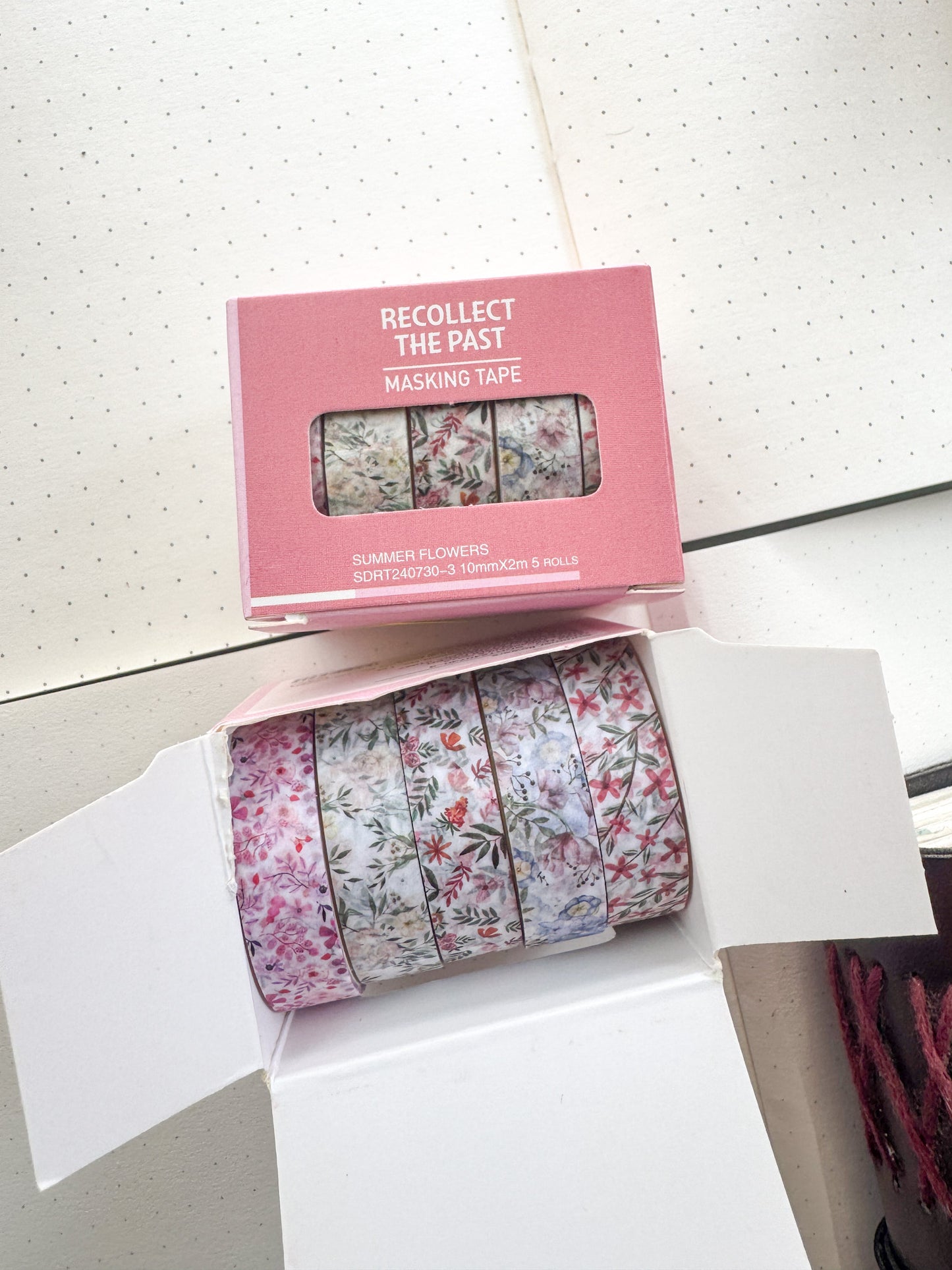 Sdrt240730-3 Summer Flower Series Washi Tape Set Paper Tape| 1cm* 2m  set of 5