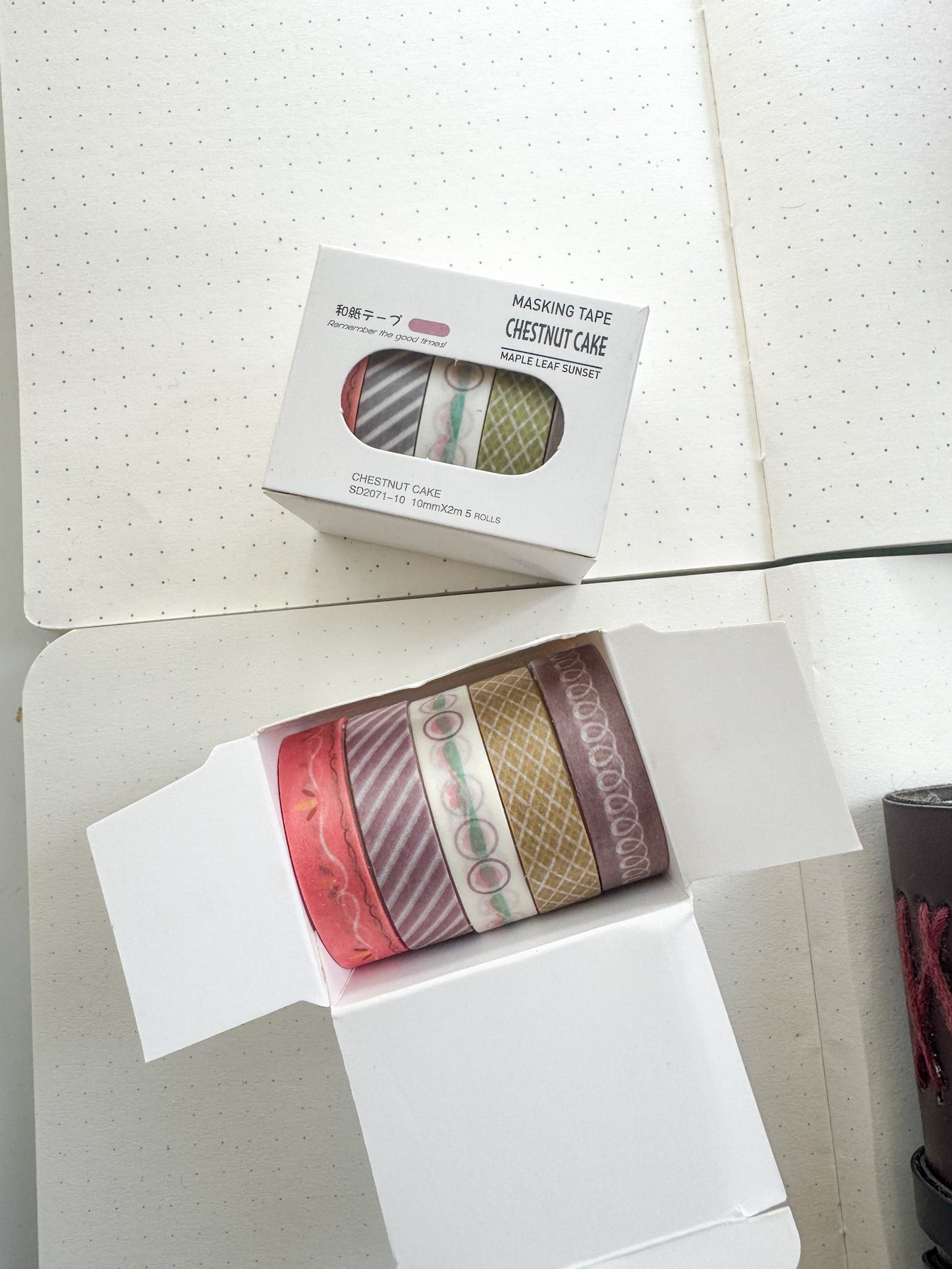 Sd2071-10 Red Bean Paste Series Washi Tape Set Paper Tape| 1cm* 2m  set of 5
