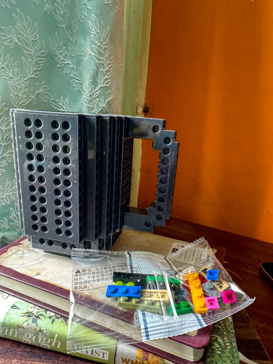 Lego Themed Coffee Cup Black