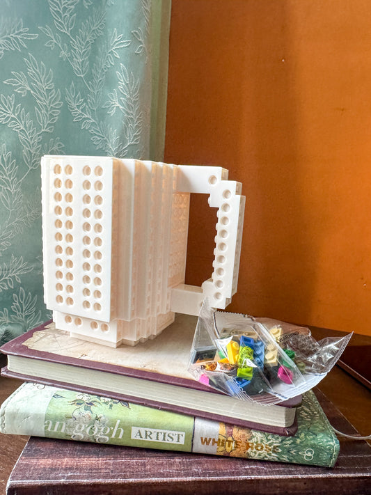 Lego Themed Coffee Cup White