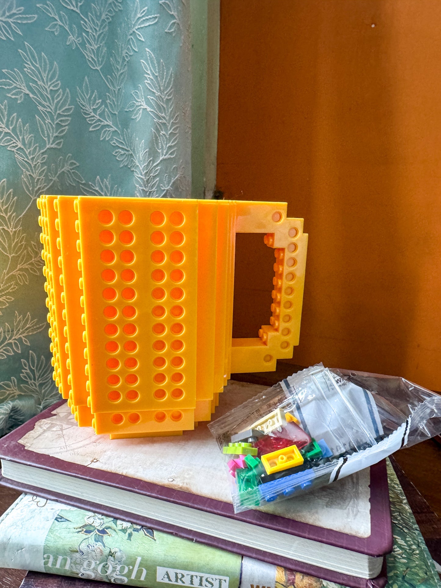 Lego Themed Coffee Cup Yellow