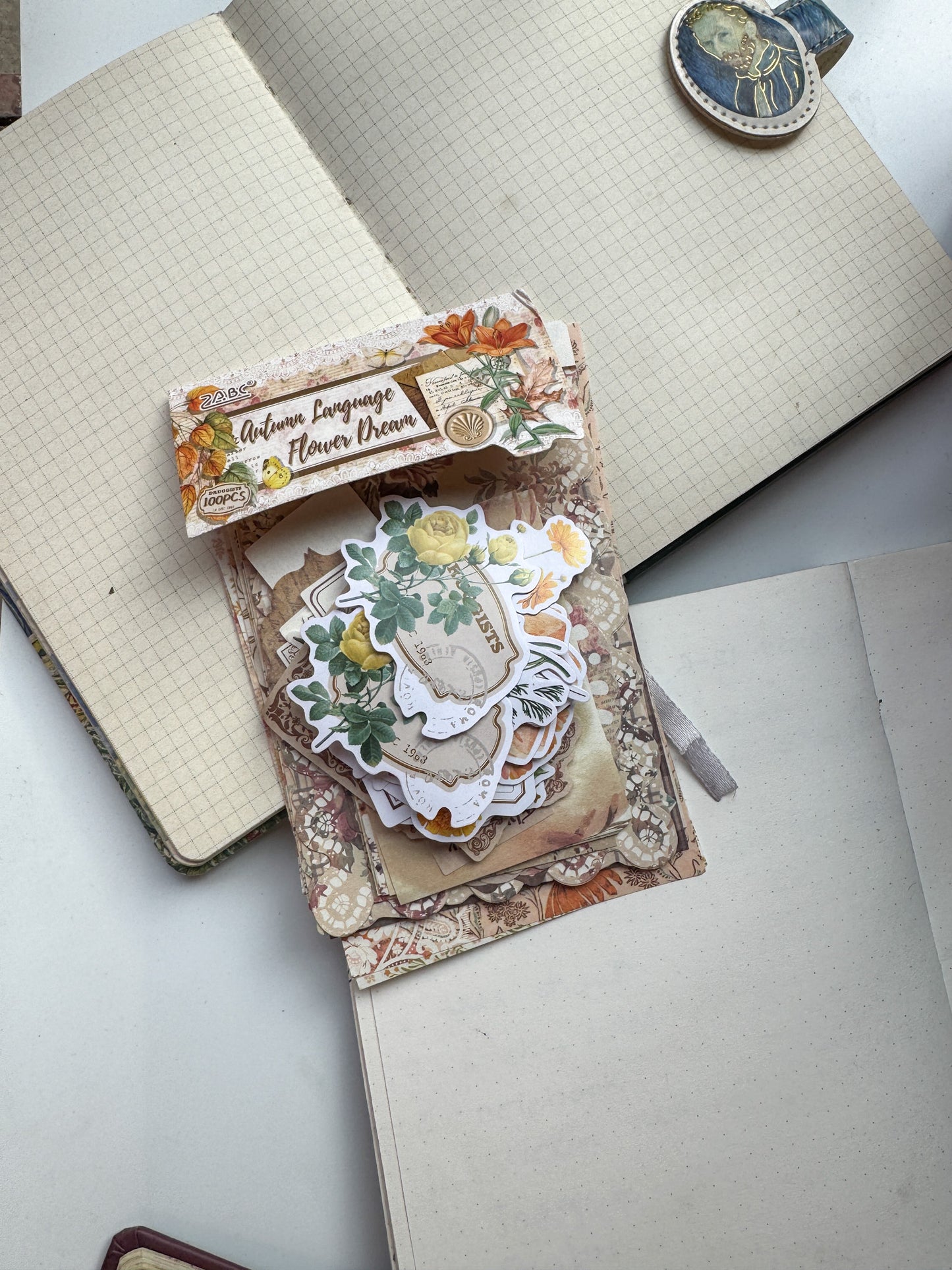 Hjjs404 Mountain Lan Sent Notes Journal Paper Collection Yellow | 100 pcs