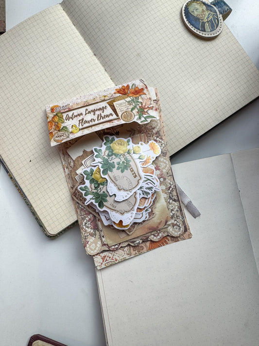 Hjjs404 Mountain Lan Sent Notes Journal Paper Collection Yellow | 100 pcs