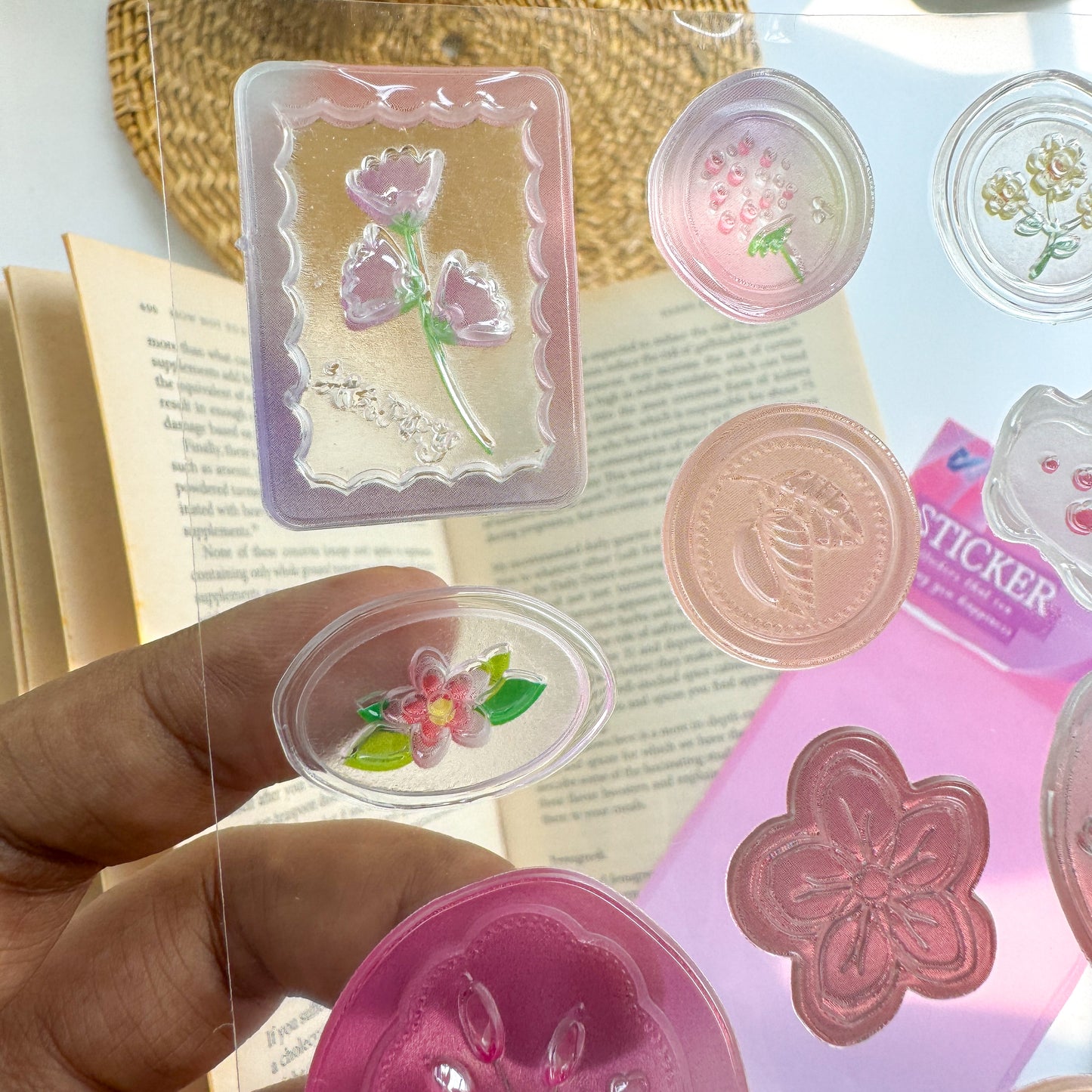 Wxppz|G-11| 3 Transparent Wax Seal Stamp| Wax Stamp Sticker