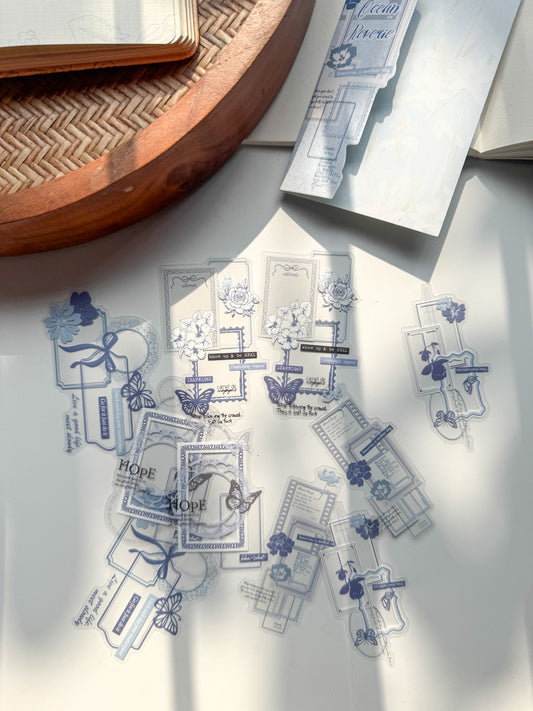 Ysxj605 Verses Collection Transparent Sticker Set | 10 pcs