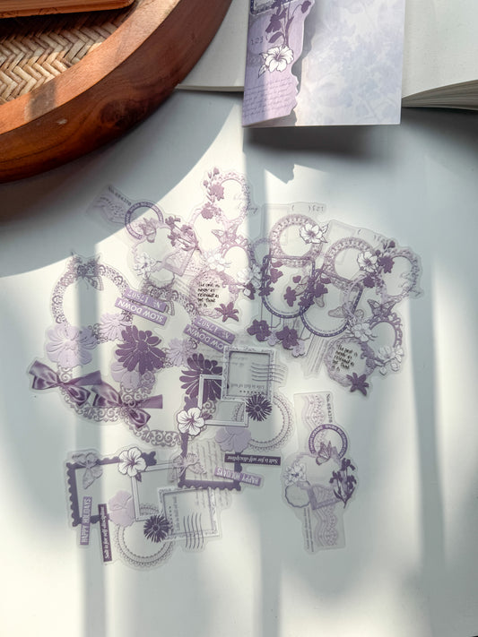 Ysxj602 Verses Collection Transparent Sticker Set | 10 pcs