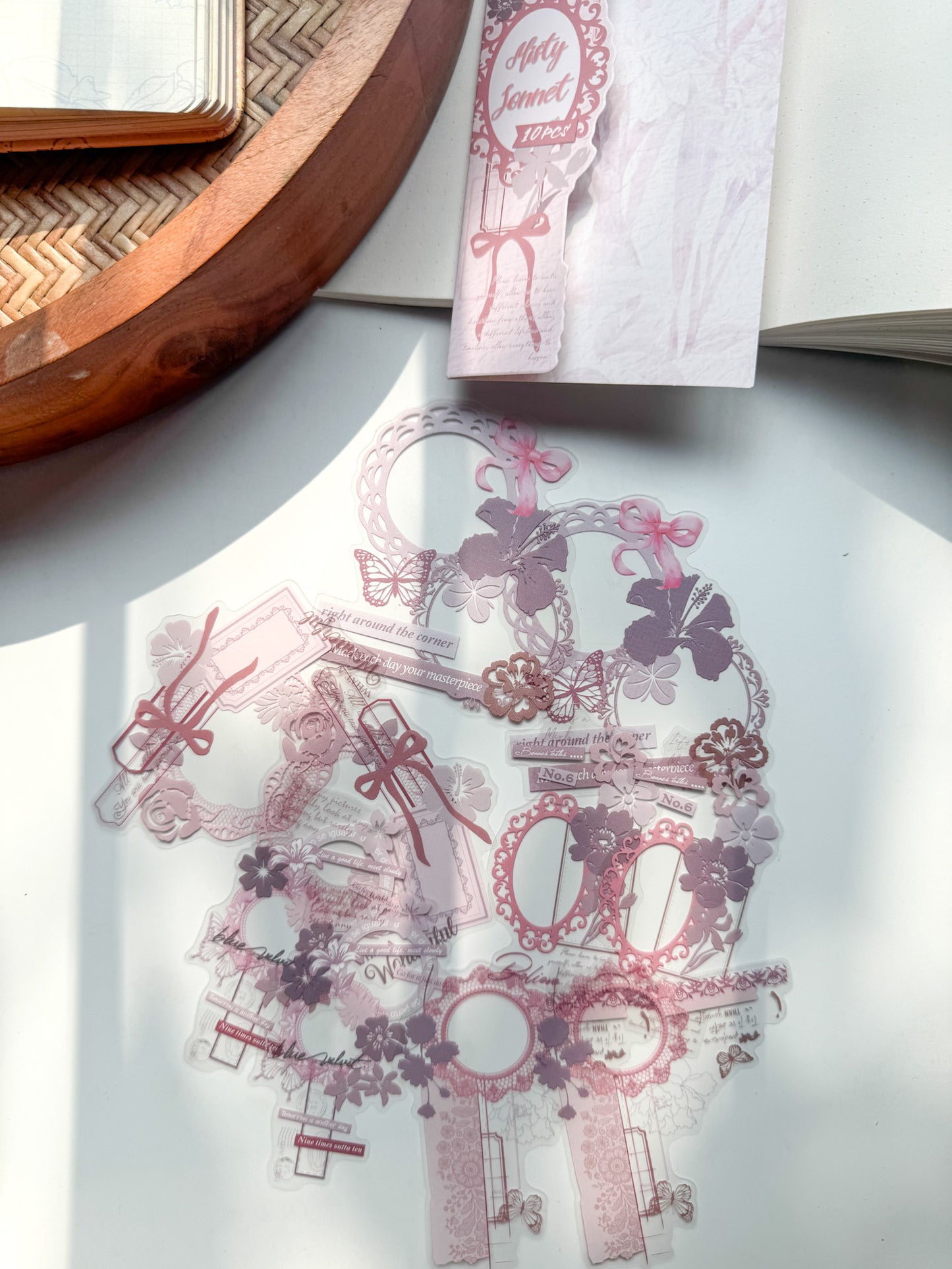 Ysxj601 Verses Collection Transparent Sticker Set | 10 pcs