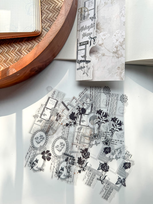 Ysxj606 Verses Collection Transparent Sticker Set | 10 pcs