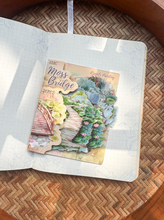 Lyhy606 Lotus Swamp Transparent Flower Pond Stickers | 20 Pcs