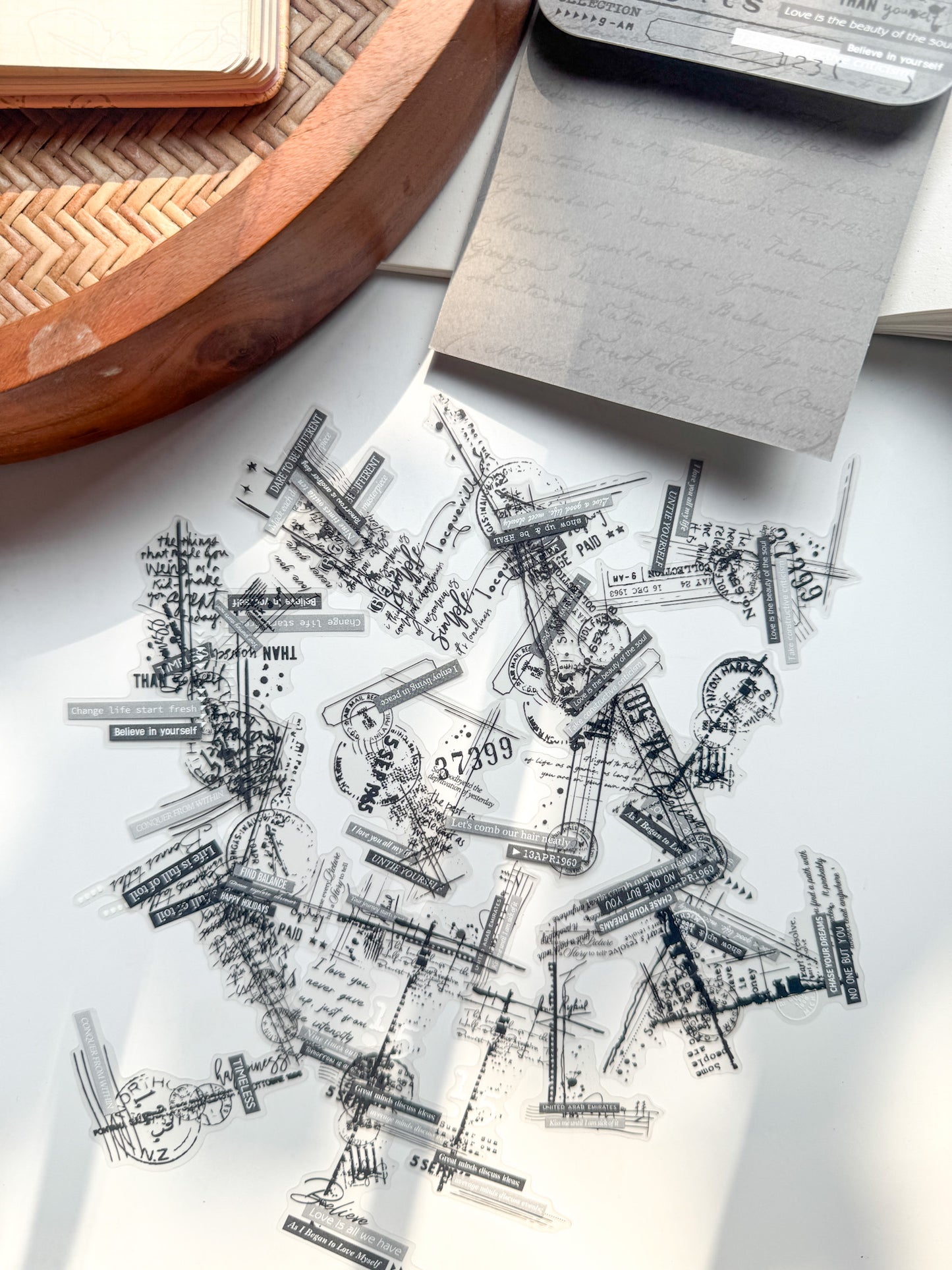 Bywy602 Language Collection Transparent Pet Sticker | 30 pcs