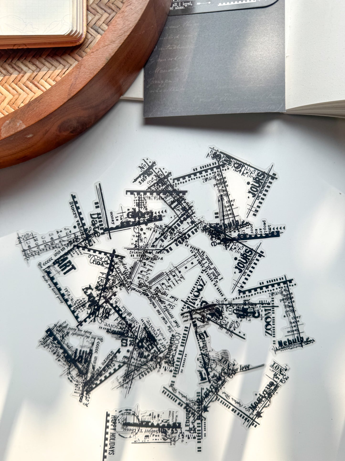 Bywy606 Language Collection Transparent Pet Sticker | 30 pcs