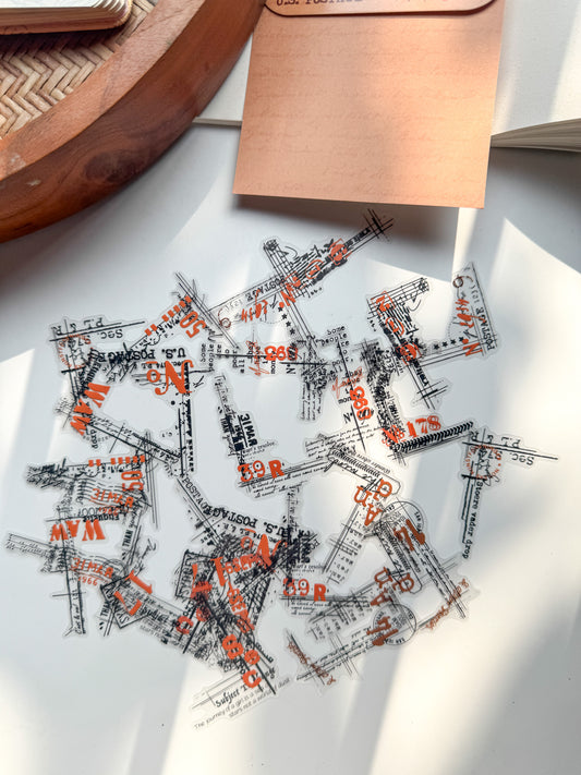 Bywy603 Language Collection Transparent Pet Sticker | 30 pcs