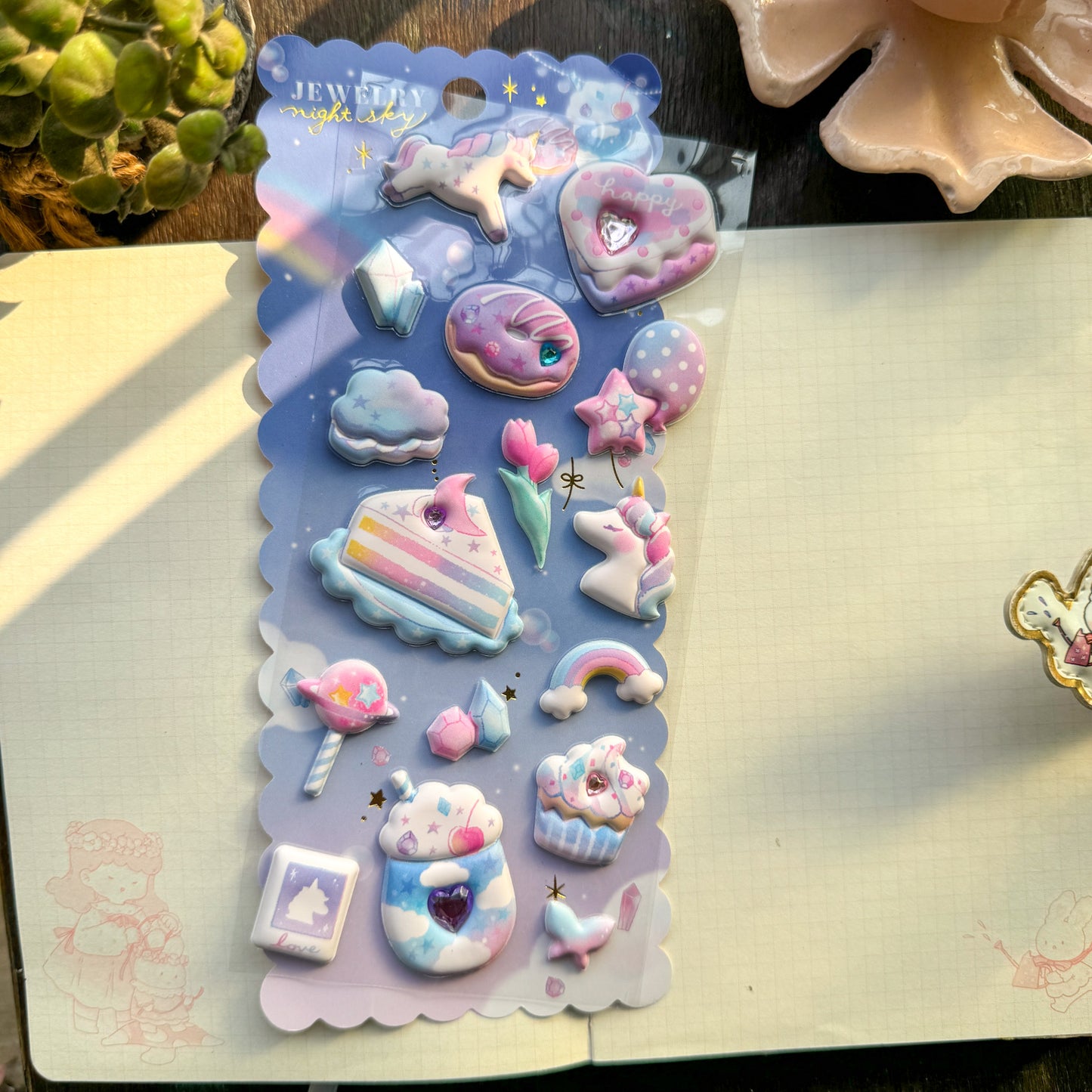 SL-ANT 10 -  Kawaii Decorative Fluffy Sticker 3D