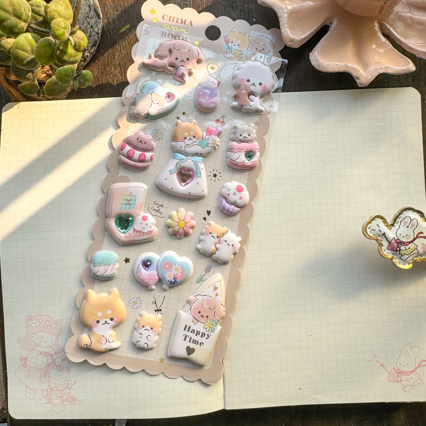 SL-ANT 08 -  Kawaii Decorative Fluffy Sticker 3D