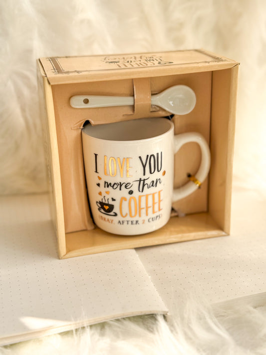 Kv0307-m21 MUG Elegant Cup With Spoon For Gifting