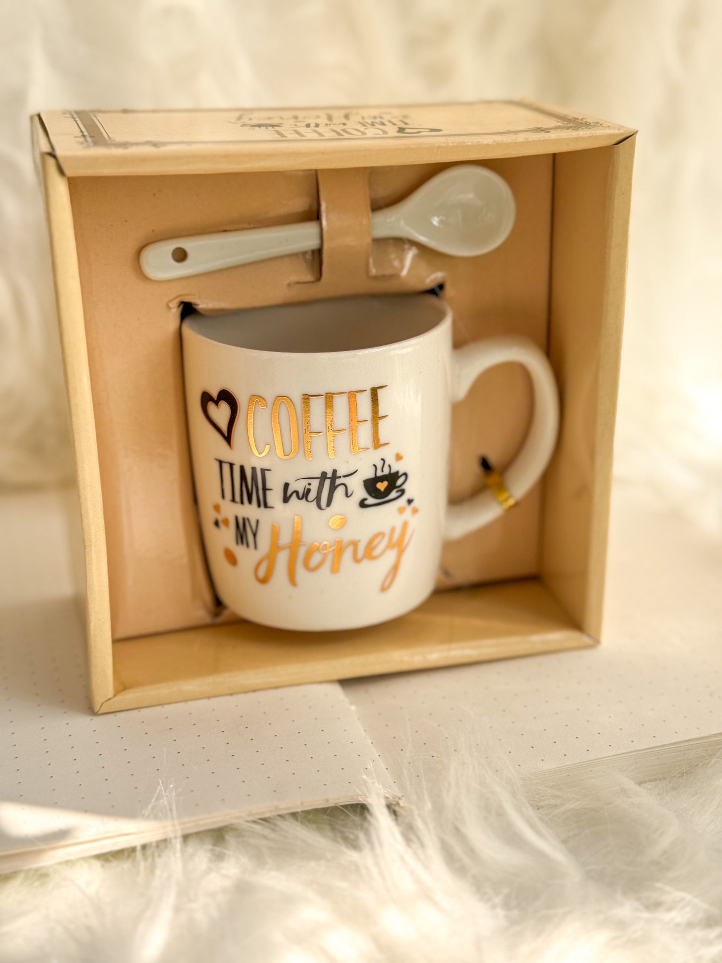 Kv0307-m21 MUG Elegant Cup With Spoon For Gifting