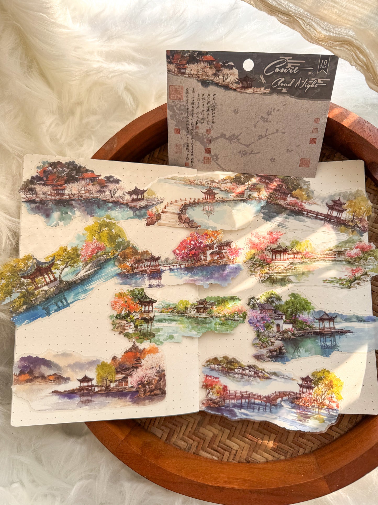 Szyt603 Water Colour Pictures Transparent Sticker | 10 pcs